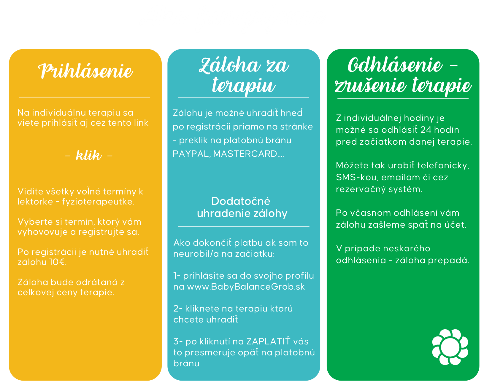Individuálne poradenstvo Baby Balance Grob